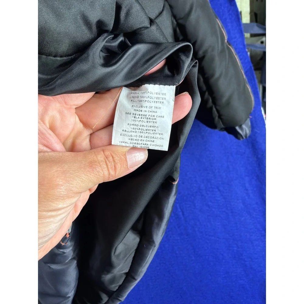 Gorpcore Boys Northpoint Puffer Jacket XL 18/20 Black Charcoal Orange